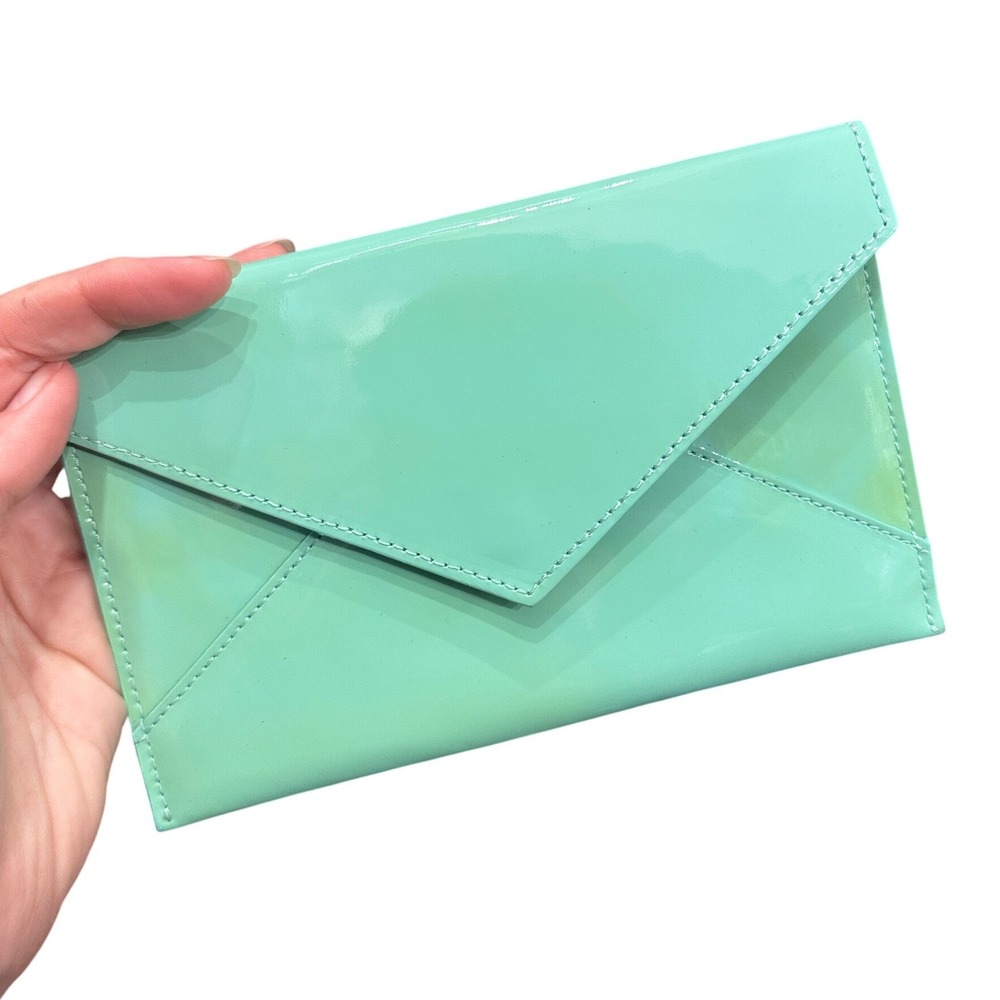 Tiffany & Co Tiffany Blue Patent Leather Envelope Clutch Wallet Accessory - Picture 1 of 8